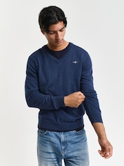 GANT Dark Blue Twill Chino Trousers - Image 7 of 8