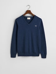 GANT Dark Blue Twill Chino Trousers - Image 8 of 8