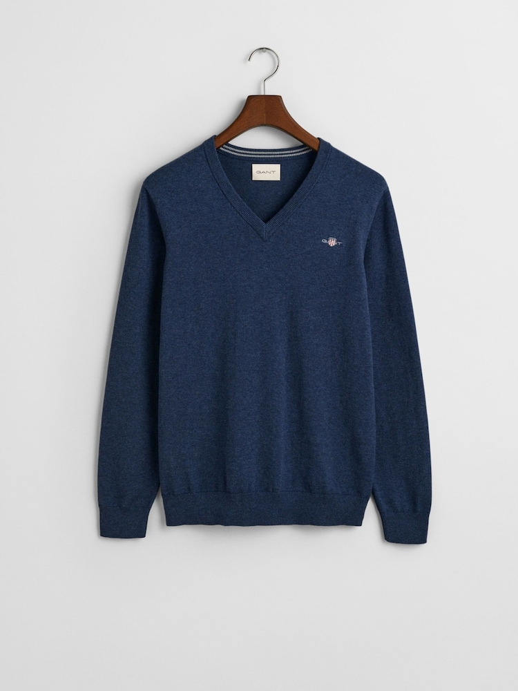 GANT Dark Blue Twill Chino Trousers - Image 8 of 8