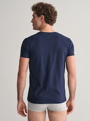 GANT White/Blue Regular-Fit T-Shirts 2 Pack - Image 4 of 4