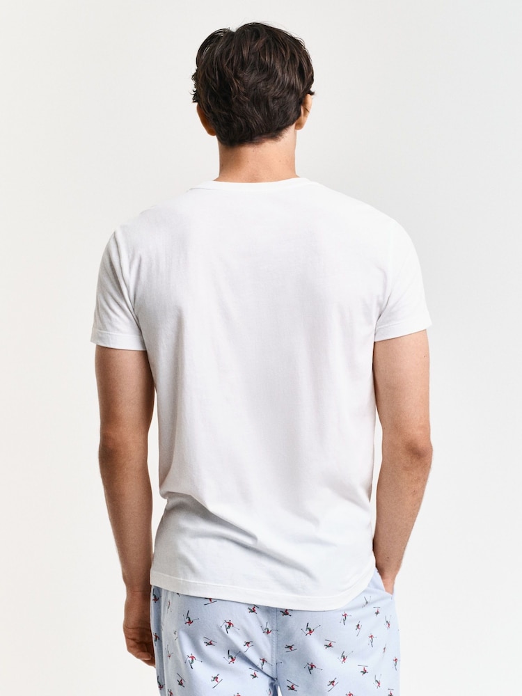 GANT White Regular-Fit T-Shirts 2 Pack - Image 2 of 4