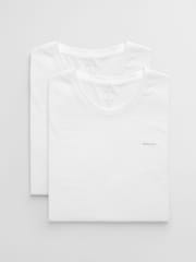 GANT White Regular-Fit T-Shirts 2 Pack - Image 4 of 4