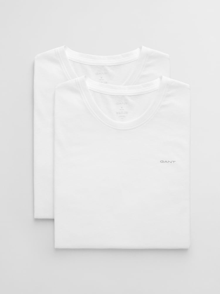 GANT White Regular-Fit T-Shirts 2 Pack - Image 4 of 4