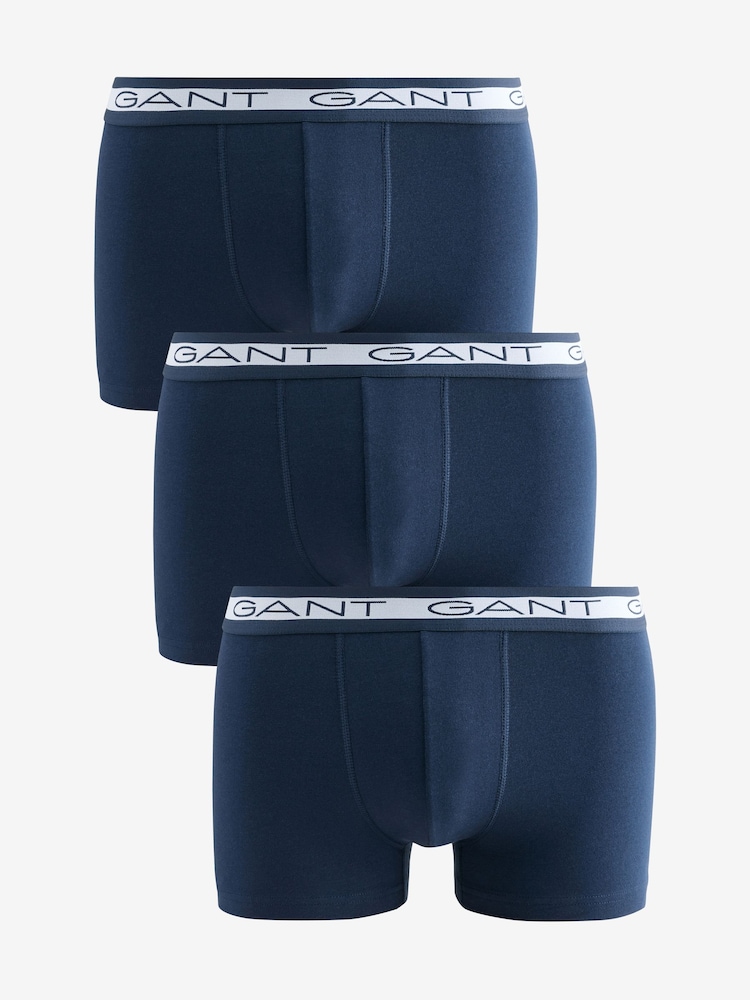 GANT Blue Boxers 3 Pack - Image 1 of 4