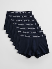 GANT Blue Cotton Stretch 7 Pack Boxers - Image 1 of 4