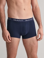 GANT Blue Cotton Stretch 7 Pack Boxers - Image 4 of 4