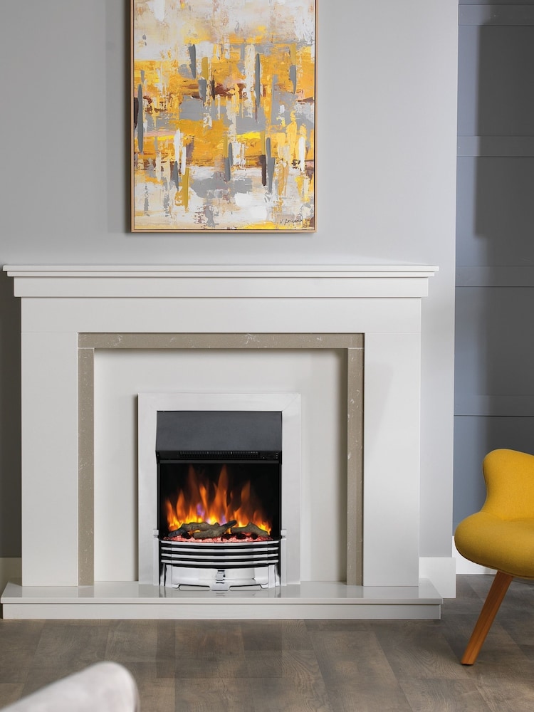 Dimplex Chrome Helmsdale Inset Fireplace - Image 1 of 5
