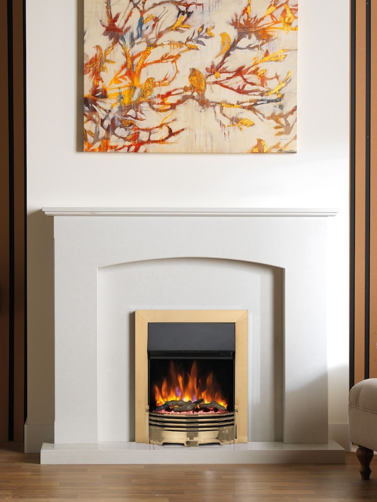 Dimplex Brass Helmsdale Inset Fireplace - Image 1 of 5 Dimplex Brass Helmsdale Inset Fireplace - Image 1 of 5