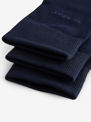 GANT Navy Blue Soft Cotton Socks 3 Pack - Image 5 of 6