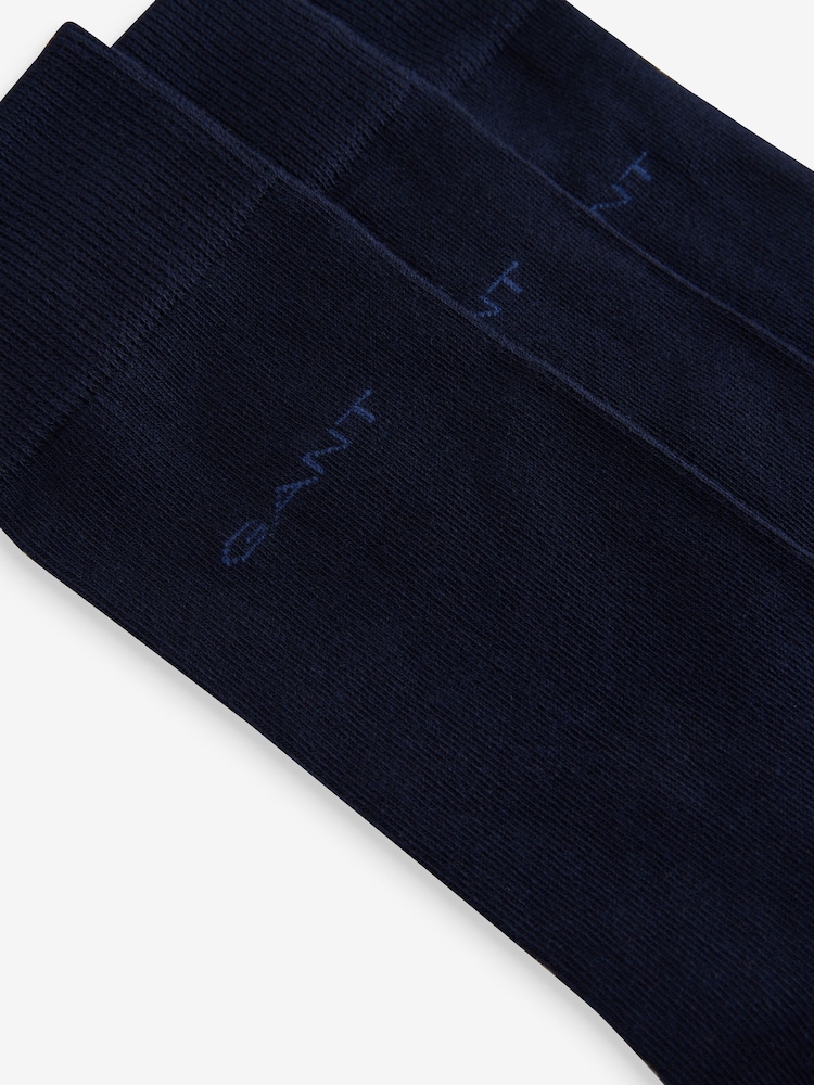 GANT Navy Blue Soft Cotton Socks 3 Pack - Image 6 of 6 GANT Navy Blue Soft Cotton Socks 3 Pack - Image 6 of 6