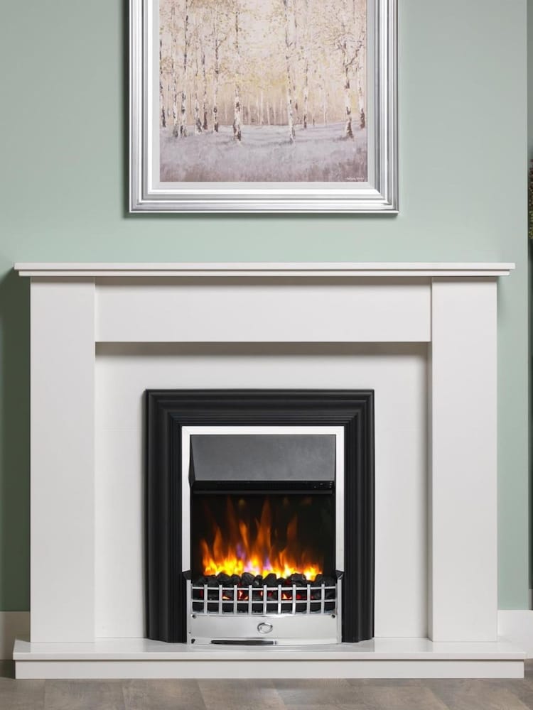 Dimplex Chrome Cheriton Deluxe Brass Free Standing Fire - Image 1 of 5