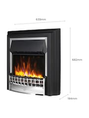 Dimplex Chrome Cheriton Deluxe Brass Free Standing Fire - Image 4 of 5