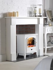 Dimplex White Courchevel Optiflame Free Standing Electric Stove - Image 1 of 5