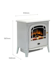 Dimplex White Courchevel Optiflame Free Standing Electric Stove - Image 4 of 5