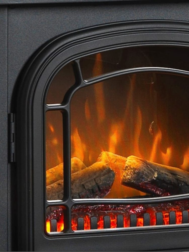 Dimplex Black Courchevel Optiflame Free Standing Electric Stove - Image 2 of 5