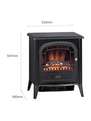 Dimplex Black Courchevel Optiflame Free Standing Electric Stove - Image 4 of 5