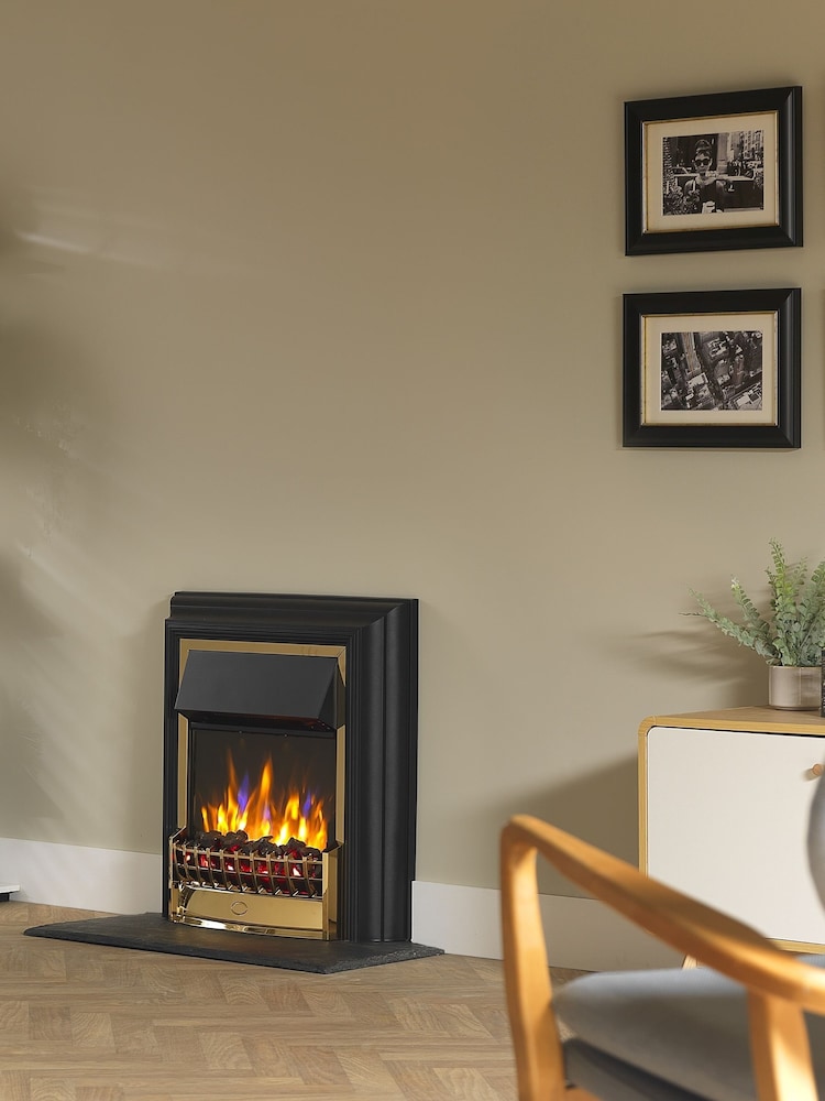 Dimplex Brass Cheriton Deluxe Brass Free Standing Fire - Image 1 of 9