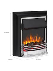 Dimplex Chrome Detroit Deluxe Free Standing Fire - Image 4 of 5
