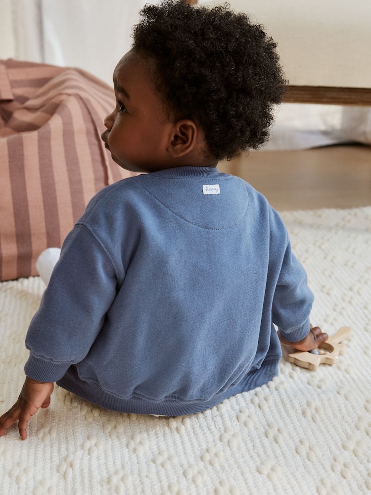 Blue Stripe Baby Jersey Jacket, Bodysuit and Leggings 3 Piece Set (0mths-2yrs) - Image 2 of 16