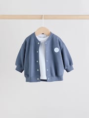 Blue Stripe Baby Jersey Jacket, Bodysuit and Leggings 3 Piece Set (0mths-2yrs) - Image 6 of 16