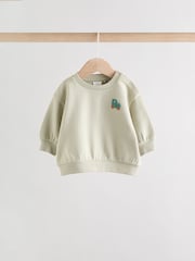 Sage Green Tractor Baby Sweatshirt and Joggers Set (0mths-2yrs) - Image 3 of 16