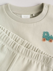 Sage Green Tractor Baby Sweatshirt and Joggers Set (0mths-2yrs) - Image 8 of 16