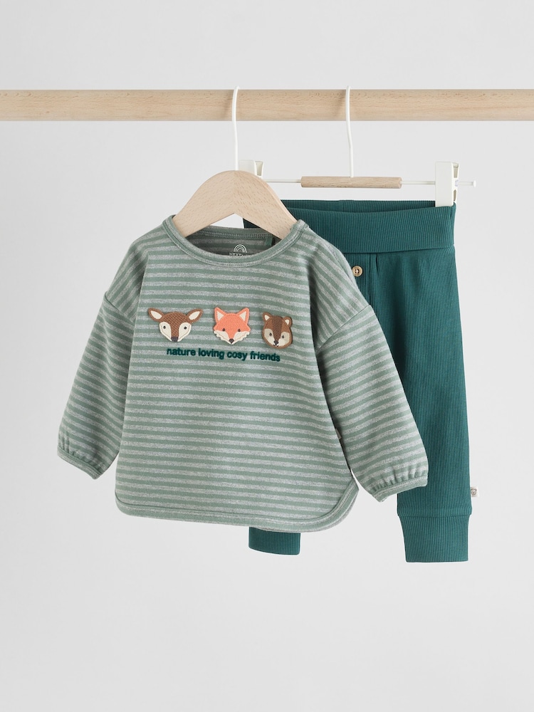 Green Character Baby Top and Leggings 2 Piece Set (0mths-3yrs) - Image 1 of 11 Green Character Baby Top and Leggings 2 Piece Set (0mths-3yrs) - Image 1 of 11