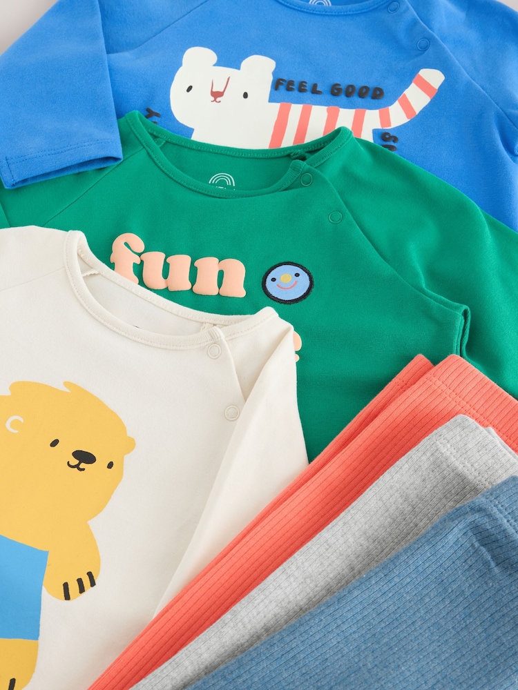 Bright Character Tops and Leggings 6 Piece Baby Set (0mths-3yrs) - Image 10 of 10