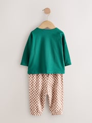 Green/Orange Checkerboard Baby Top and Trousers Set (0mths-2yrs) - Image 2 of 4