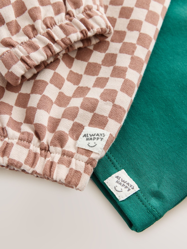 Green/Orange Checkerboard Baby Top and Trousers Set (0mths-2yrs) - Image 4 of 4