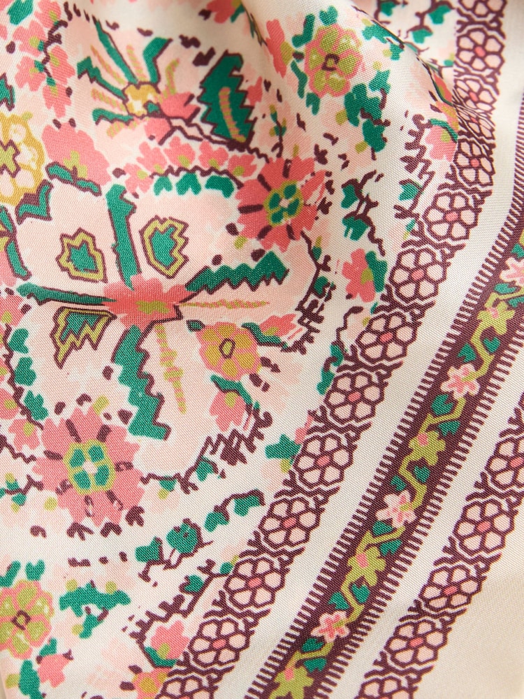 FatFace Chalk White Ornate Paisley Hair Bow - Image 2 of 2
