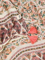 FatFace Chalk White Ornate Paisley Scarf - Image 2 of 2