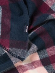 FatFace Navy Check Scarf - Image 2 of 2