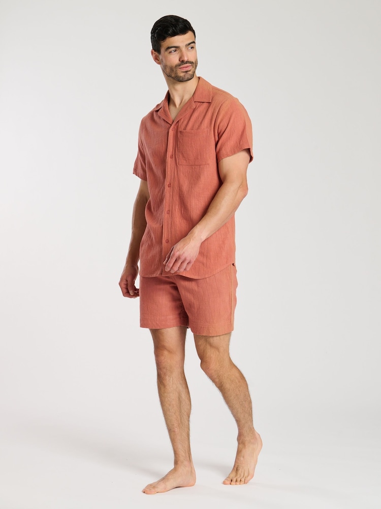 South Beach Marl 100% Cotton Short Sleeve Shirt - Imagen 4 de 4