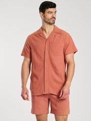 South Beach Rust Marl 100% Cotton Shorts - Image 1 of 5