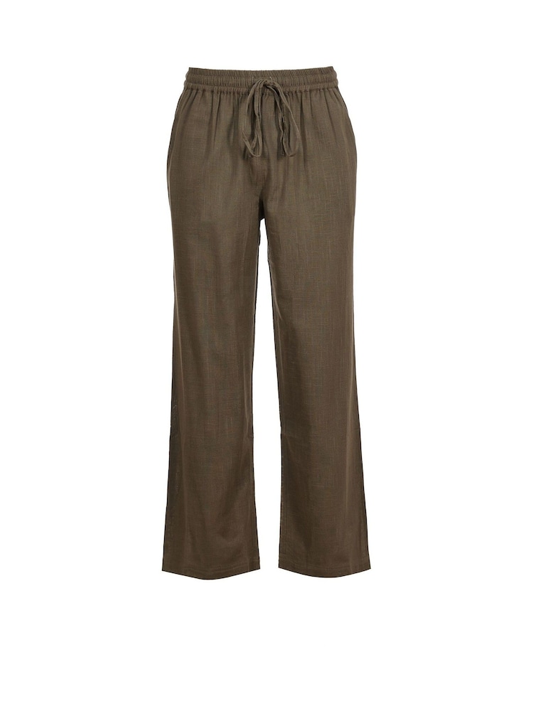 South Beach Grey 100% Cotton Marl Long Trousers - Image 1 of 1