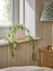 Green Artificial Trailing Plant In House Shaped Pot - Image 1 of 3