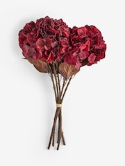 Red Large Artificial Hydrangea (2 Stems) - Image 1 of 1
