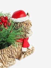 Red/Green Hamish The Highland Cow Artificial Christmas Arrangement - Image 2 of 2
