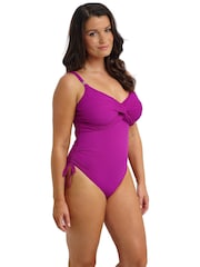 Fantasie Pink Beach Waves Underwire Twist Front Swimsuit With Adjustable Leg - Image 1 of 5