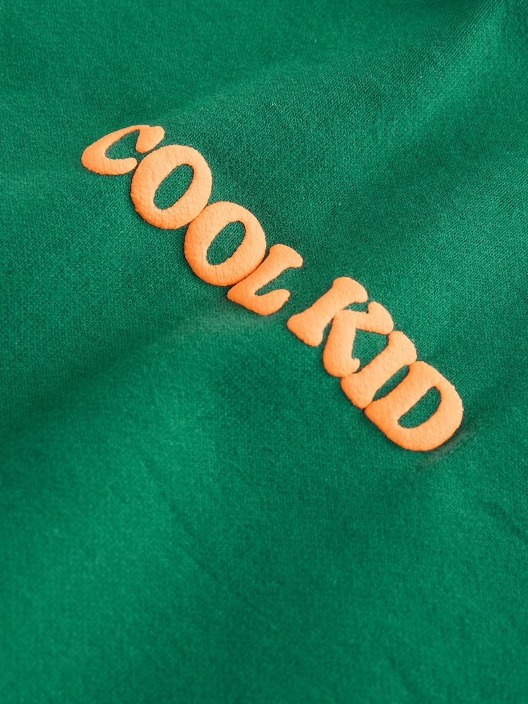 Green/Orange Printed Crew Neck Jersey Sweatshirt (3mths-7yrs) - Image 3 of 3