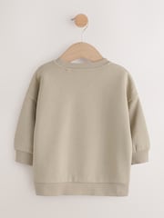 Cemento - Printed Crew Neck Cotton Sweatshirt (3mths-7yrs) - Imagen 2 de 4