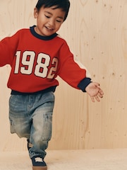 Red 1982 Appliqué Crew Neck Jersey Sweatshirt (3mths-7yrs) - Image 2 of 8