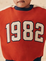Red 1982 Appliqué Crew Neck Jersey Sweatshirt (3mths-7yrs) - Image 4 of 8