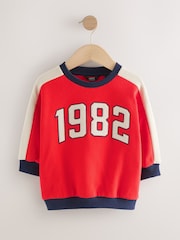 Red 1982 Appliqué Crew Neck Jersey Sweatshirt (3mths-7yrs) - Image 5 of 8