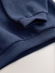 Navy Blue Bear Crew Neck Cotton Sweatshirt (3mths-7yrs) - Image 4 of 4