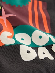 Charcoal Grey Bright Back Printed Crew Neck Jersey Sweatshirt (3mths-7yrs) - Image 3 of 4