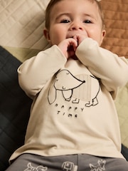 Monochrome Dog Baby Top and Leggings 2 Piece Set (0mths-3yrs) - Image 4 of 18