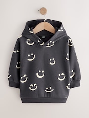 Black/White Long Sleeve Printed Hoodie (3mths-7yrs) - Image 1 of 4