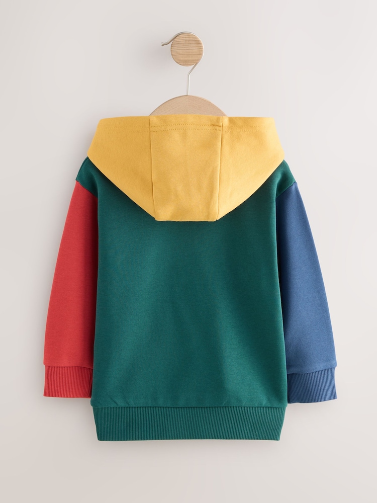 Colour block verde - Long Sleeve Applique Hoodie (3mths-7yrs) - Imagen 2 de 4